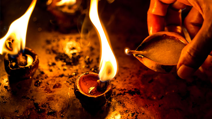 Fête des lumières Diwali Inde