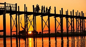Coucher de soleil Mandalay Birmanie