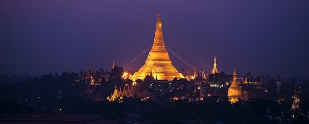 Pagode dorée Rangoon Myanmar