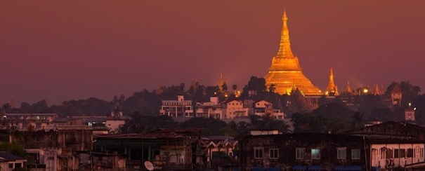 Rangoon pagode Shwedagon
