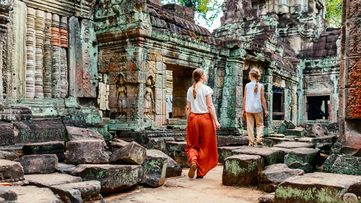 Cambodge angkor preah khan touristes