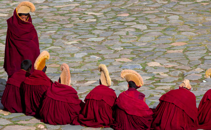 Ceremonie moines bouddhistes