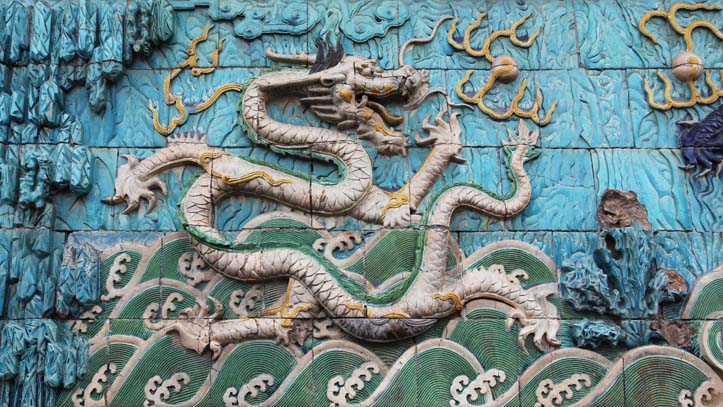 Dragon chinois mur