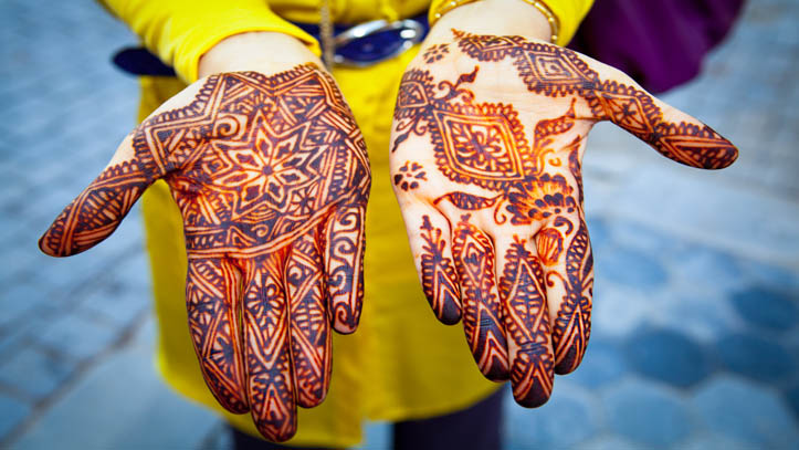 Henne traditionnel Inde fête