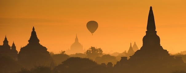 Coucher de soleil Bagan Birmanie Coucher de soleil Bagan Birmanie