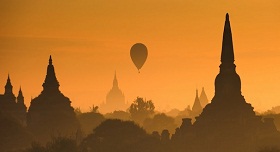 Coucher de soleil Bagan Birmanie