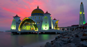 La mosquée Selat Melaka de l’île de malacca