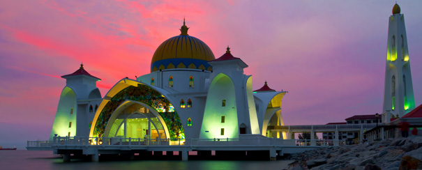 La mosquée Selat Melaka de l’île de malacca