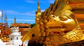 Temple doré Rangoon Birmanie