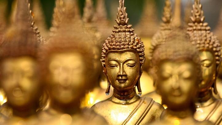 La Thailande et son Bouddha doré souriant