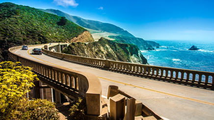 Californie route pont plage 