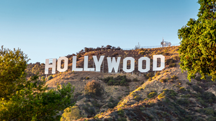 USA Los Angeles Hollywood graffiti montagne