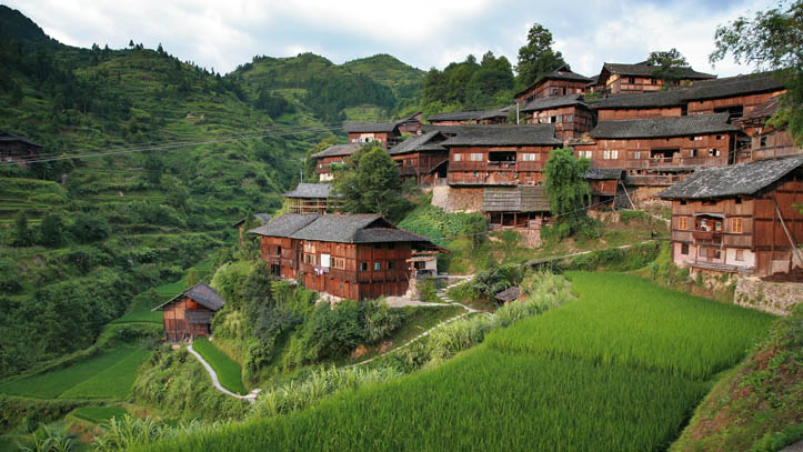 Village authentique en Chine à Guizhou