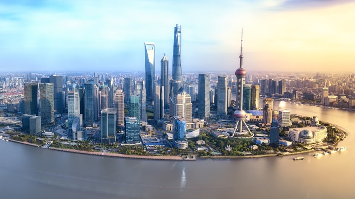 Vue panoramique de Shanghai