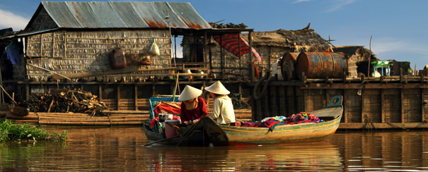  Cambodge lac tonle bateau pecheurs 