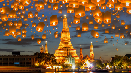  Thailande Bangkok Wat Arun Feu Flottant 